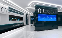 奧博企業(yè)展廳發(fā)展歷程設計效果圖